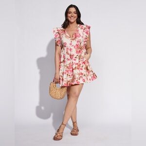 Abercrombie & Fitch Floral Ruffle Mini Dress sz M